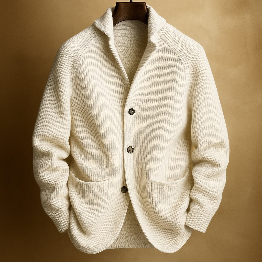 ROWAN™ | Ribbed Wool Cardigan
