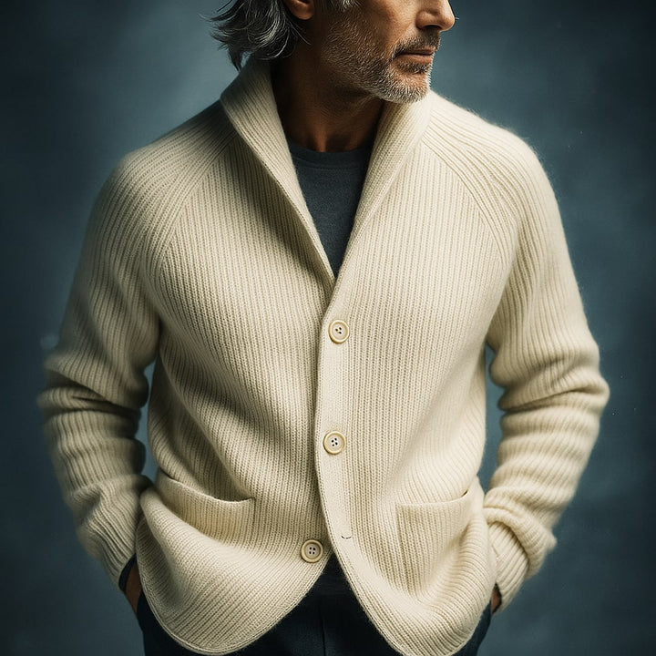 ROWAN™ | Ribbed Wool Cardigan