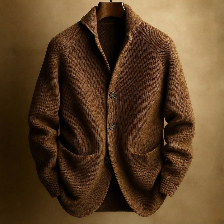 ROWAN™ | Ribbed Wool Cardigan
